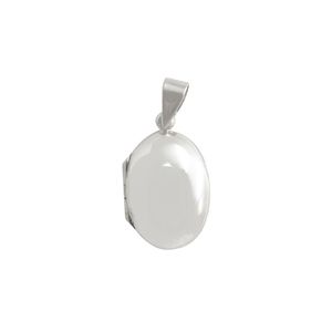 PINGENTE PRATA RELICÁRIO OVAL E LISO