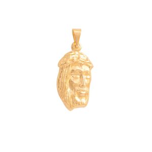 PINGENTE FOLHEDO A OURO ROSTO DE CRISTO
