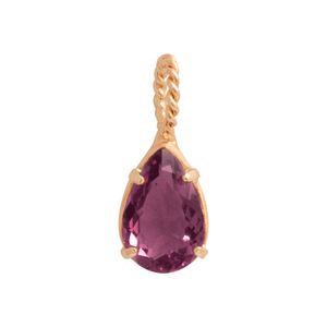 PINGENTE FOLHEADO A OURO GOTA PEDRA