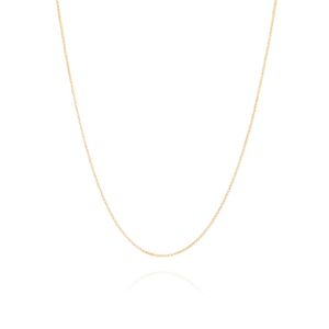 CORDÃO FOLHEADO A OURO MINI ELO PORTUGUÊS 40CM
