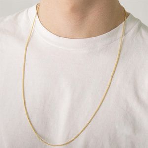 CORDÃO FOLHEADO A OURO GRUMET FINO 60CM