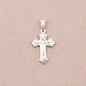 PINGENTE PRATA CRUZ TRABALHADA COM CRISTO