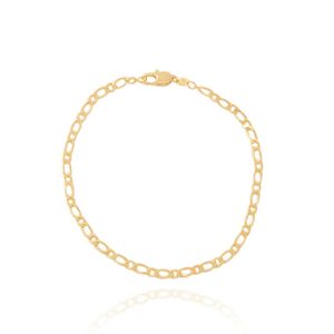 PULSEIRA FOLHEADO A OURO CORRENTE 20CM