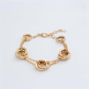 PULSEIRA FOLHEADO A OURO AROS ENCAIXADOS