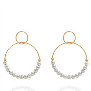 BRINCO FOLHEADO A OURO AROS LISOS E COM PÉROLAS