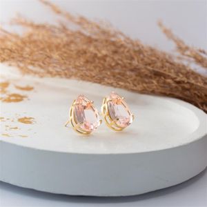 BRINCO FOLHEADO A OURO PEDRA EM GOTA