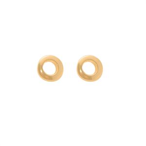 BRINCO FOLHEADO A OURO MINI ARO LISO