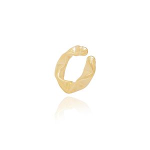 PIERCING DE ORELHA FOLHEADO A OURO LISO TRABALHADO