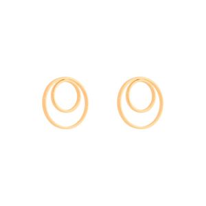 BRINCO FOLHEADO A OURO 2 AROS LISOS