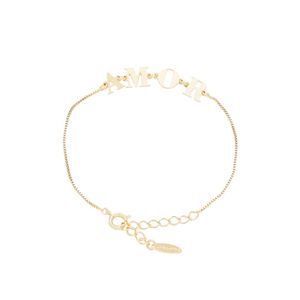 PULSEIRA FOLHEADO A OURO VENEZIANO COM AMOR LISO
