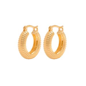BRINCO FOLHEADO A OURO ARGOLA COM FRIZZ LISA