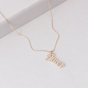 COLAR FOLHEADO A OURO VENEZIANO COM AMOR TODO EM ZIRCÔNIA