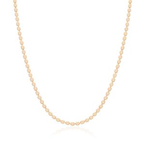 CHOKER FOLHEADA A OURO MINI PINGOS LISOS