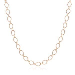 CHOKER FOLHEADA A OURO ELOS OVAIS