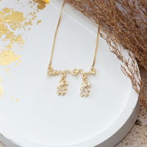 COLAR FOLHEADO A OURO MENINAS COM ZIRCÔNIAS