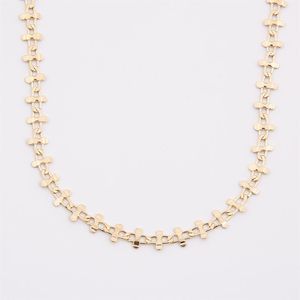 CHOKER FOLHEADO A OURO CORRENTE ENCAIXE