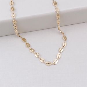 CHOKER FOLHEADO A OURO ELOS OVAIS VAZADOS