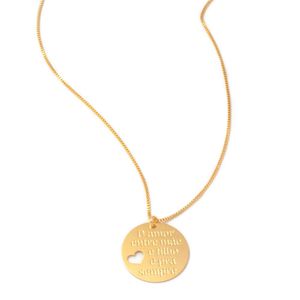 CORDÃO FOLHEADO A OURO COM MEDALHA DEDICAÇÃO PARA MÃE