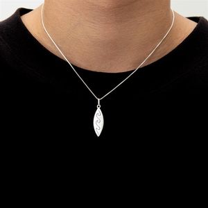 COLAR PRATA VENEZIANO COM PRANCHE COM ONDAS EM RESINA