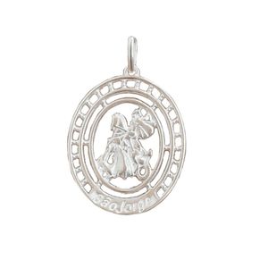PINGENTE PRATA MEDALHA SÃO JORGE LISA