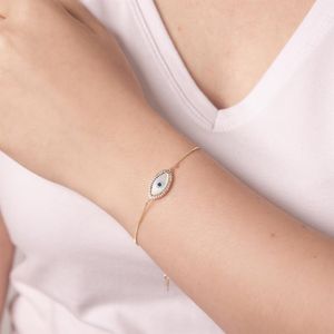PULSEIRA FOLHEADO A OURO COM OLHO GREGO COM BORDA DE ZIRCÔNIAS