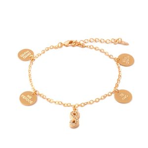 PULSEIRA FOLHEADO A OURO COM INFITO DE ZIRCÔNIAS E MEDALHAS