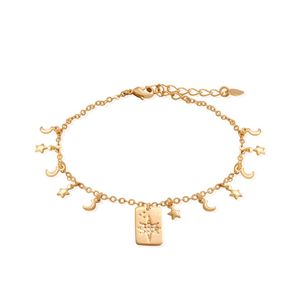 PULSEIRA FOLHEADO A OURO COM MINI ESTRELAS E LUA
