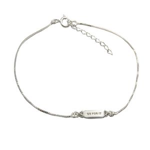 PULSEIRA PRATA CHAPA COM GO FOR IT