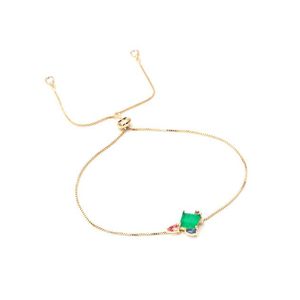 PULSEIRA FOLHEADO A OURO PUSH COM FUSION ESMERALDA