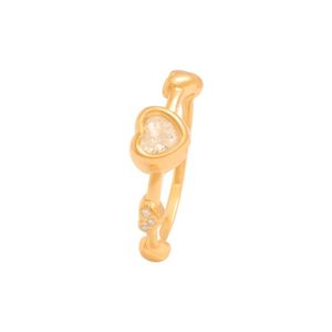 ANEL FOLHEADO A OURO CORAÇÕES LISOS E CORAÇÕES COM ZIRCÔNIAS CRISTAL