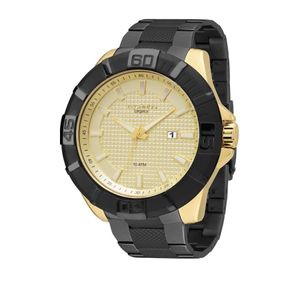 RELÓGIO TECHNOS DOURADO COM PRETO