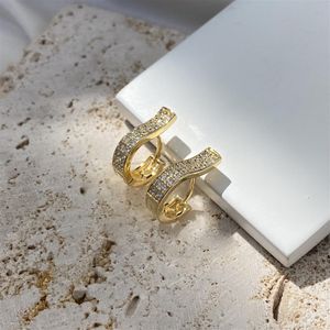 BRINCO FOLHEADO A OURO ARGOLA COM ZIRCÔNIAS DE CRISTAL