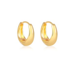 BIRNCO FOLHEADO A OURO ARGOLA OVAL LISA