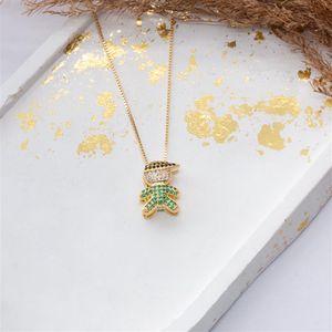 COLAR FOLHEADO A OURO COM MENINO DE ZIRCÔNIAS