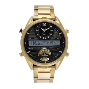RELÓGIO MONDAINE DOURADO ANADIGI ESPORTIVO