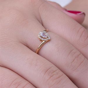 ANEL FOLHEADO A OURO GOTA COM BORDA DE ZIRCÔNIAS