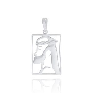 PINGENTE PRATA PLACA GRANDE COM ROSTO DE CRISTO