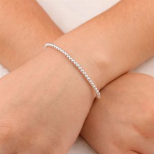 PULSEIRA PRATA FIO DE MINI BOLAS