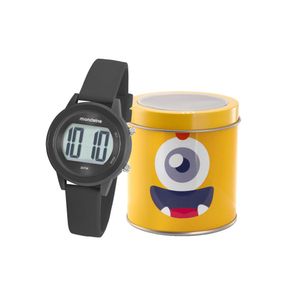 RELÓGIO MONDAINE DIGITAL SILICONE PRETO