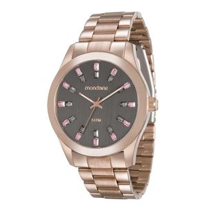 RELÓGIO MONDAINE ROSÉ CRISTAIS COLORIDOS