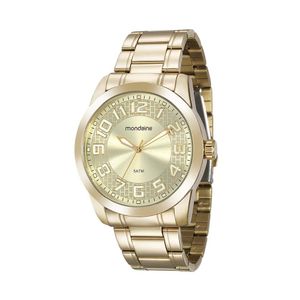 RELÓGIO MONDAINE DOURADO COM TEXTURA