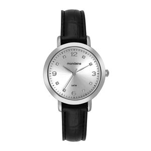 RELÓGIO MONDAINE PRATA COM PULSEIRA PRETO