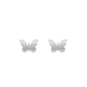 BRINCO PRATA BORBOLETA LISA