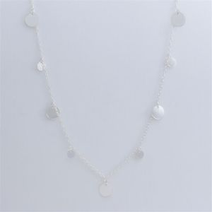 COLAR PRATA FIO COM DISCOS LISOS