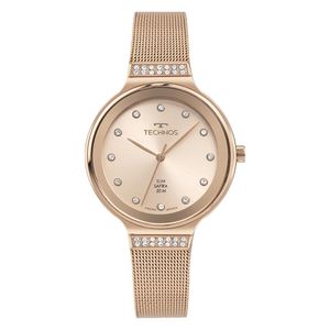 RELÓGIO TECHNOS ROSE COM ZIRCÔNIAS