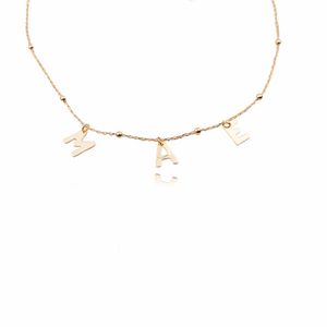 COLAR FOLHEADO A OURO FIO COM BOLINHAS MÃE LISA