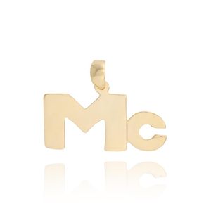 PINGENTE FOLHEADO A OURO LETRA MC LISA