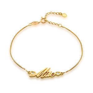 PULSEIRA FOLHEADO A OURO COM MÃE E CORAÇÕES DE ZIRCÔNIAS
