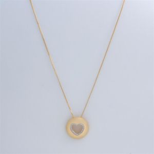 COLAR FOLHEADO A OURO COM MEDALHA CORAÇÃO