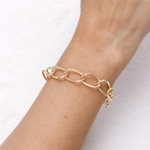 PULSEIRA FOLHEADO A OURO ELOS OVAIS LISAS